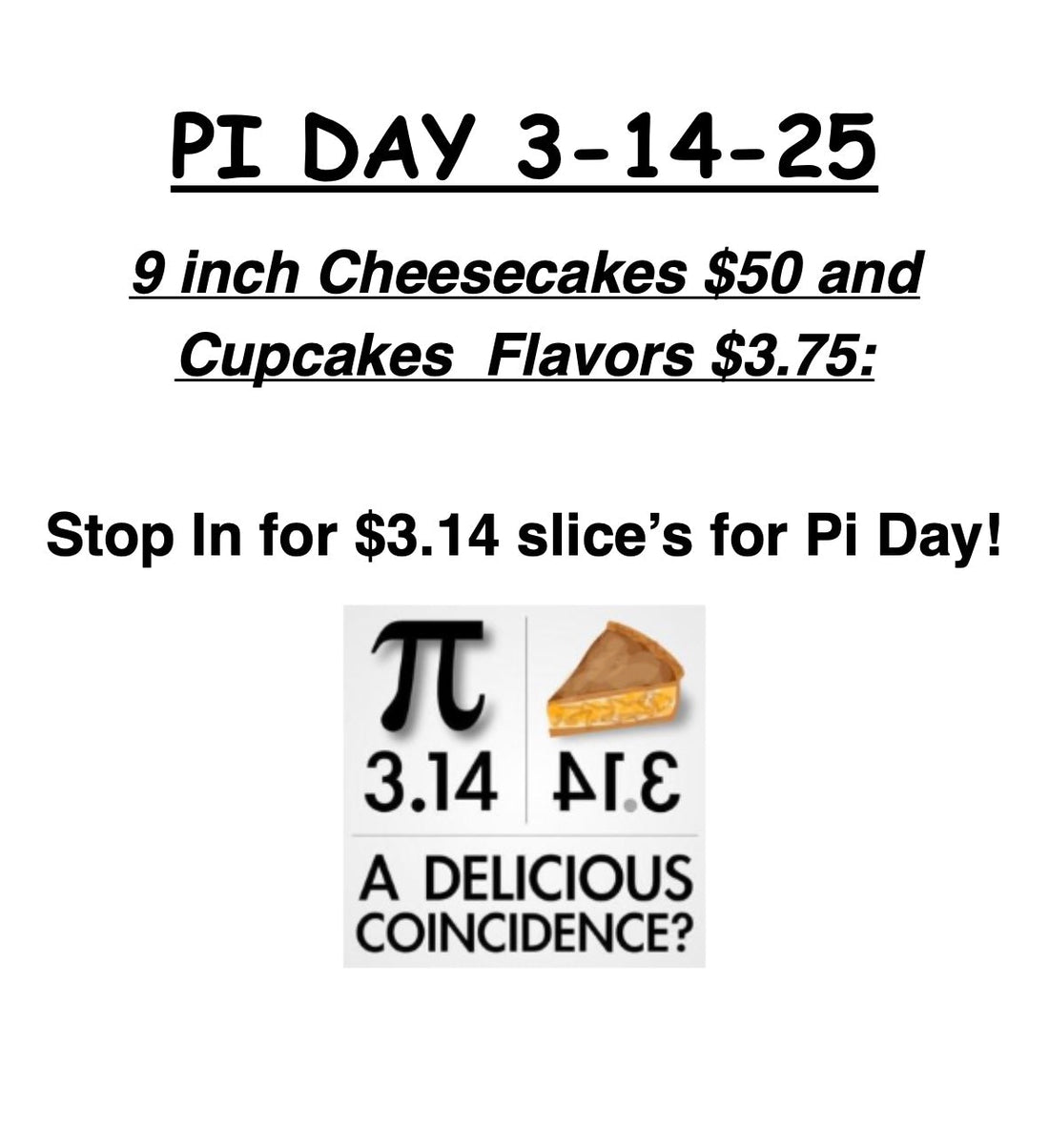 Celebrate Pi Day (3.14) with Muddy Paws Cheesecake!